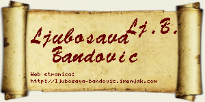 Ljubosava Bandović vizit kartica